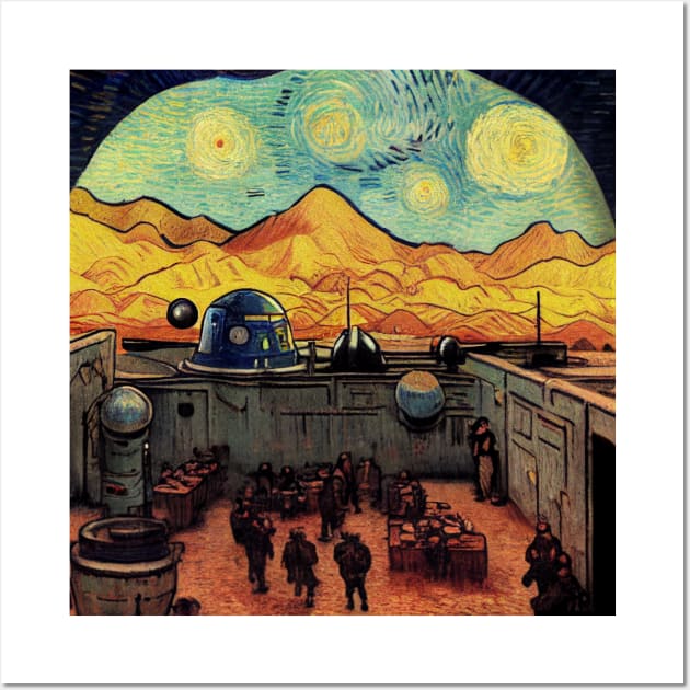 Starry Night in Mos Eisley Tatooine Wall Art by Grassroots Green